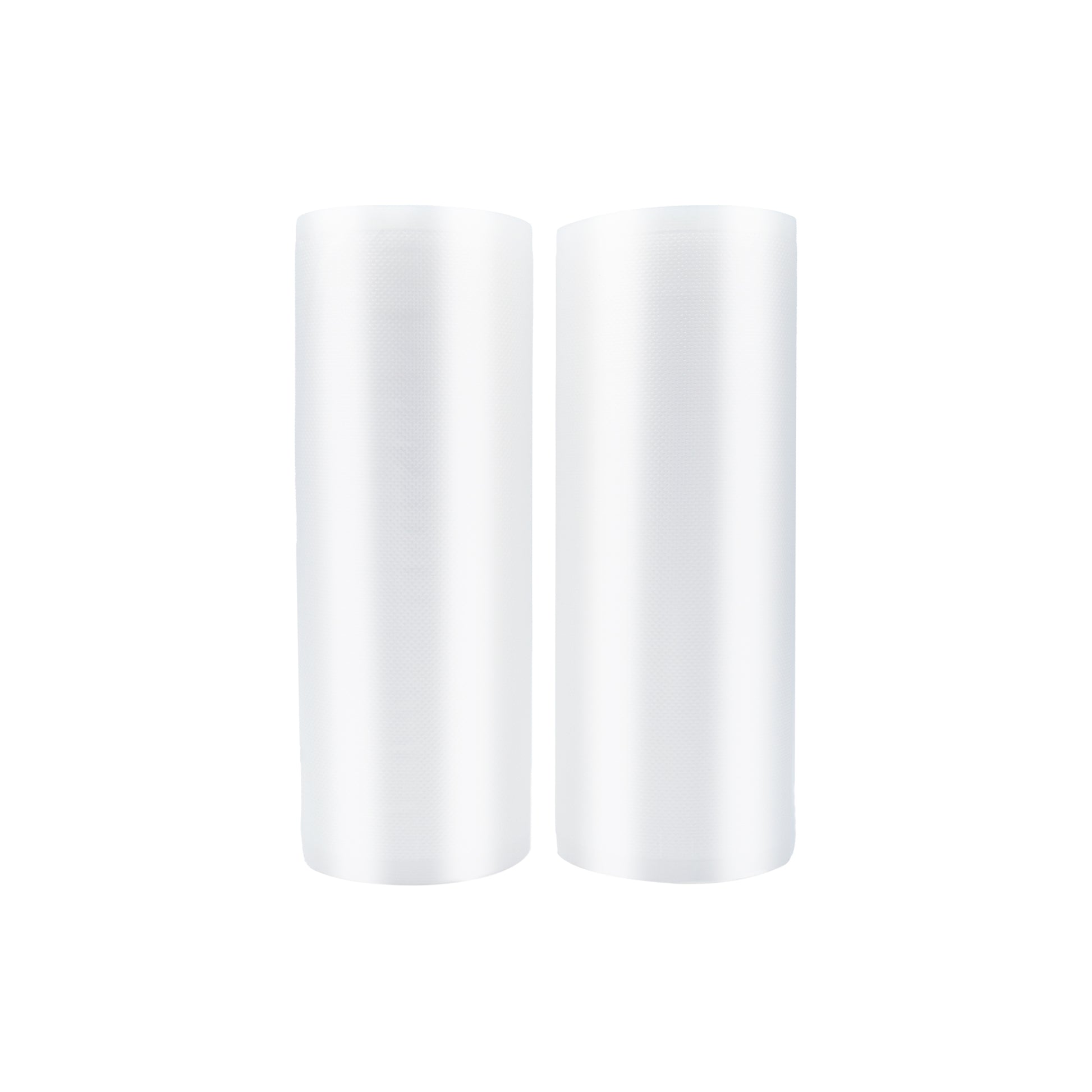 Two 11-inch by 50-foot clear vacuum seal rolls for food storage and preservation