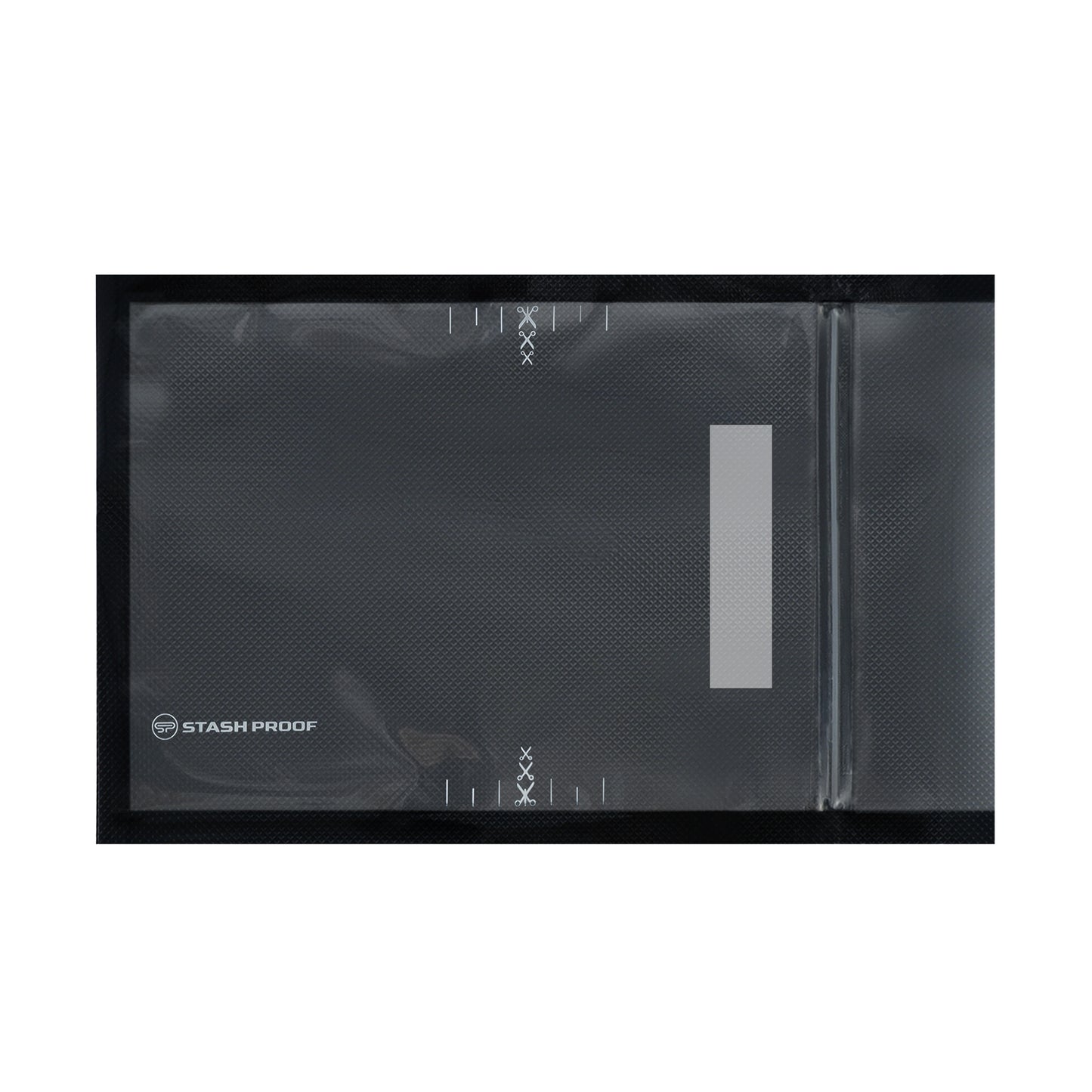 7 inch by 11 inch storage vacuum sealable bag on white background