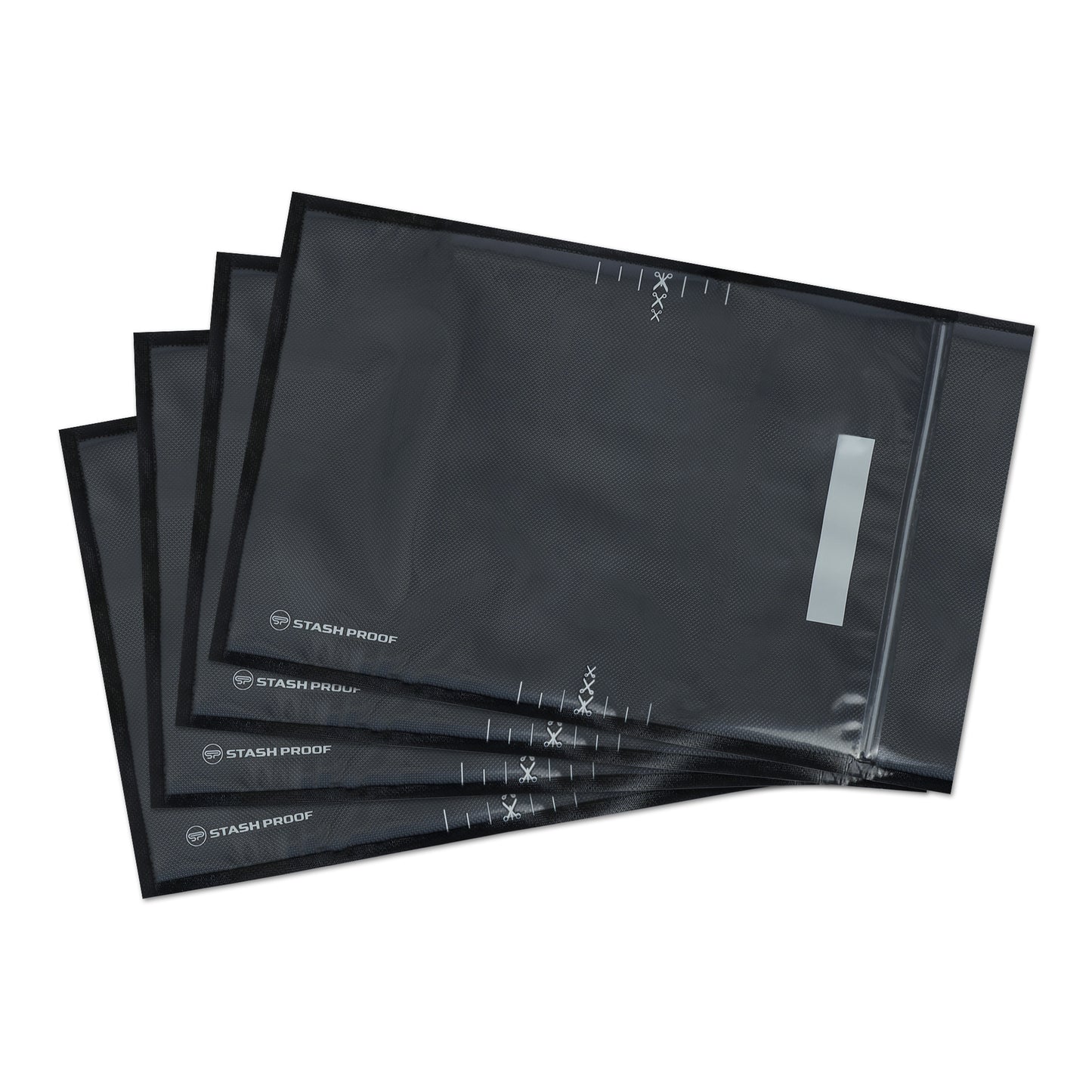 7" x 11" Vacuum Seal Zipper Storage Bags (Black and Clear)