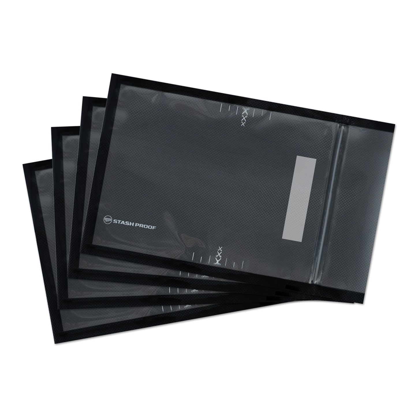 7 inch by 11 inch vacuum seal bags sitting on top of eachother