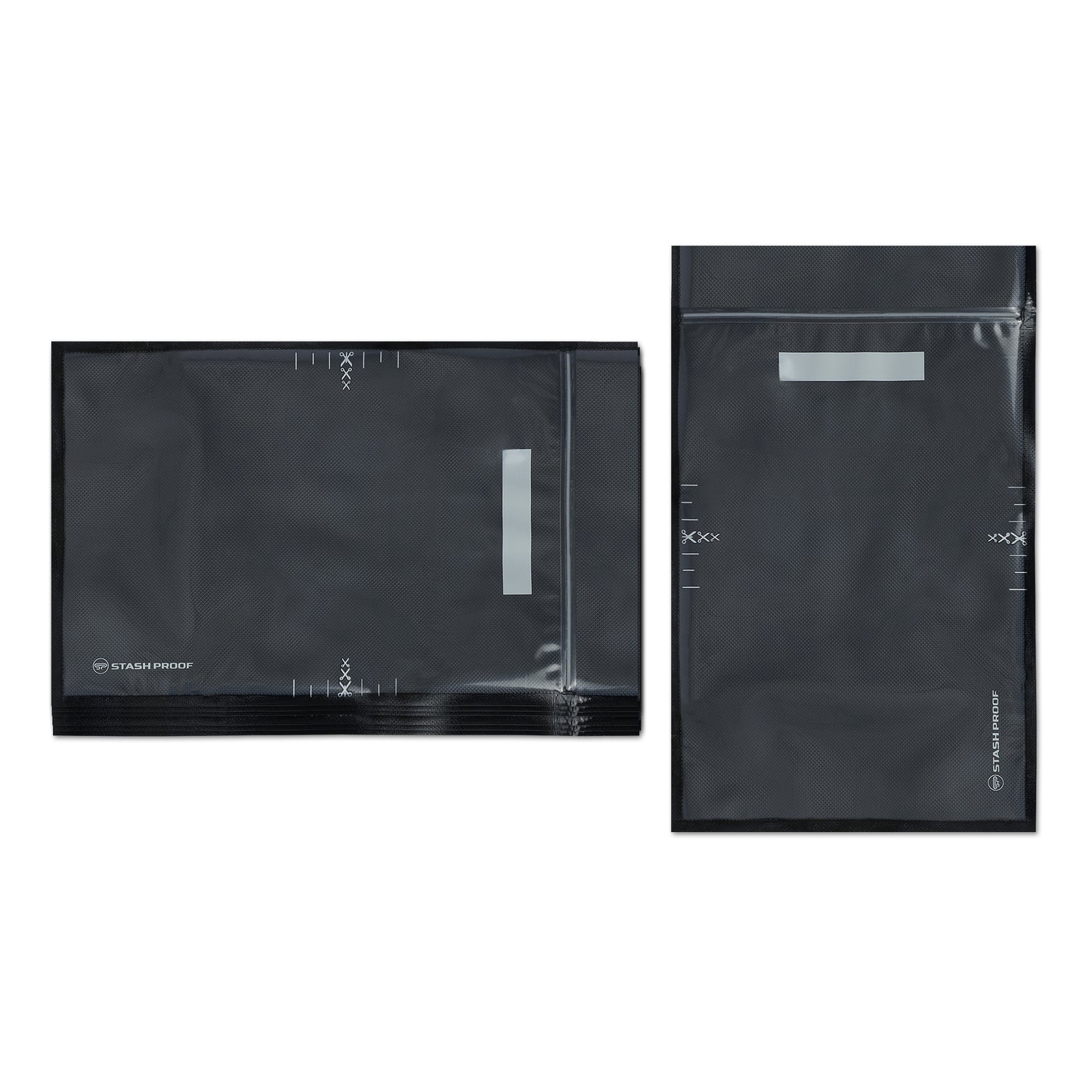 7" x 11" Vacuum Seal Zipper Storage Bags (Black and Clear)
