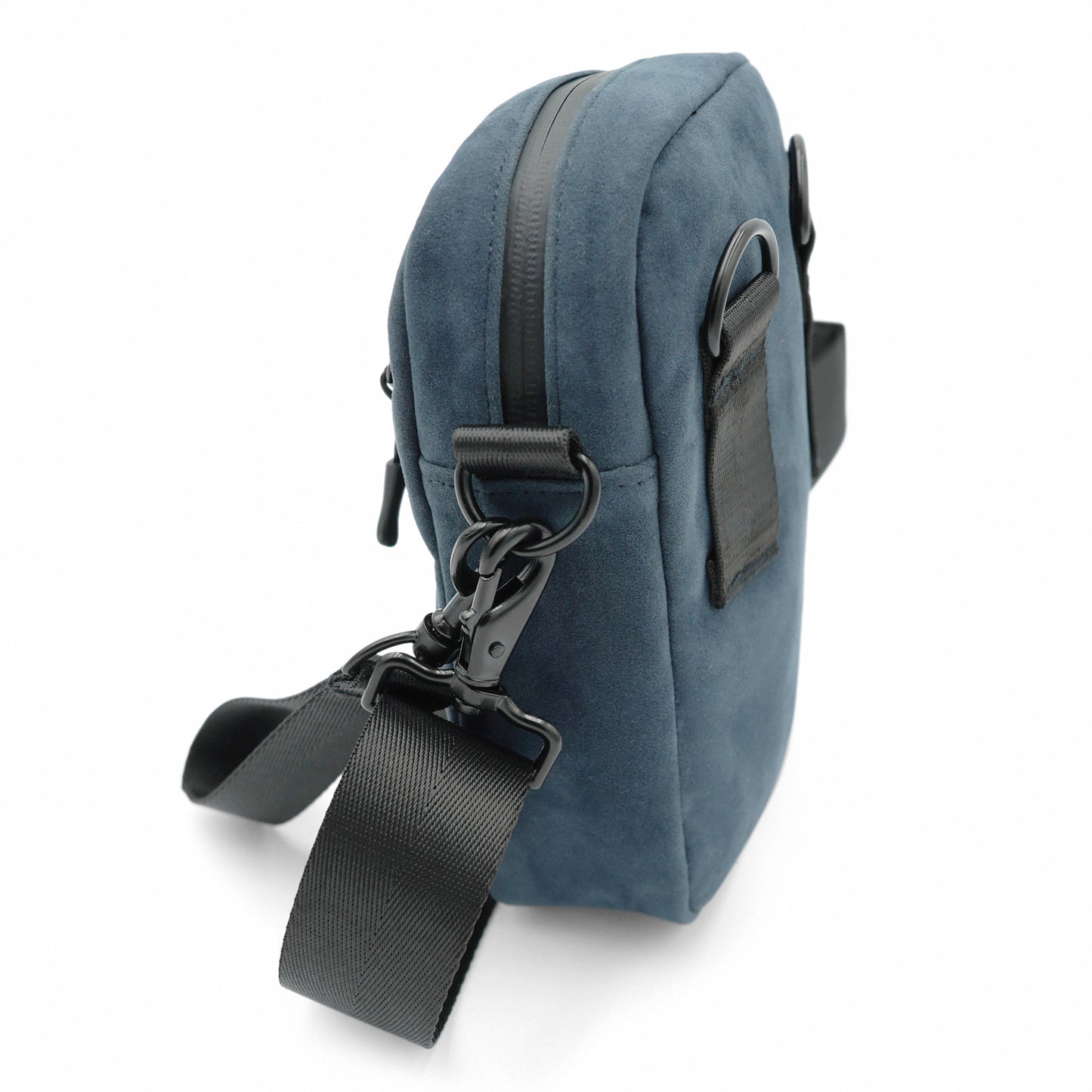 Stash Bag in Suede Black with multiple layers