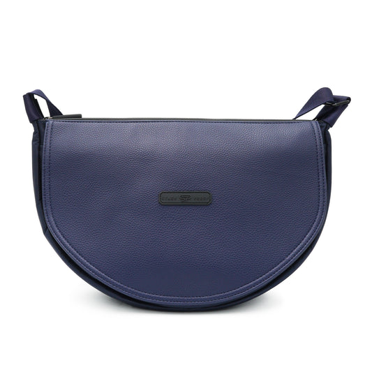 Lowkey Smell Proof Crossbody Bag in sleek, durable water-resistant polyester with a vegan leather front pocket,
