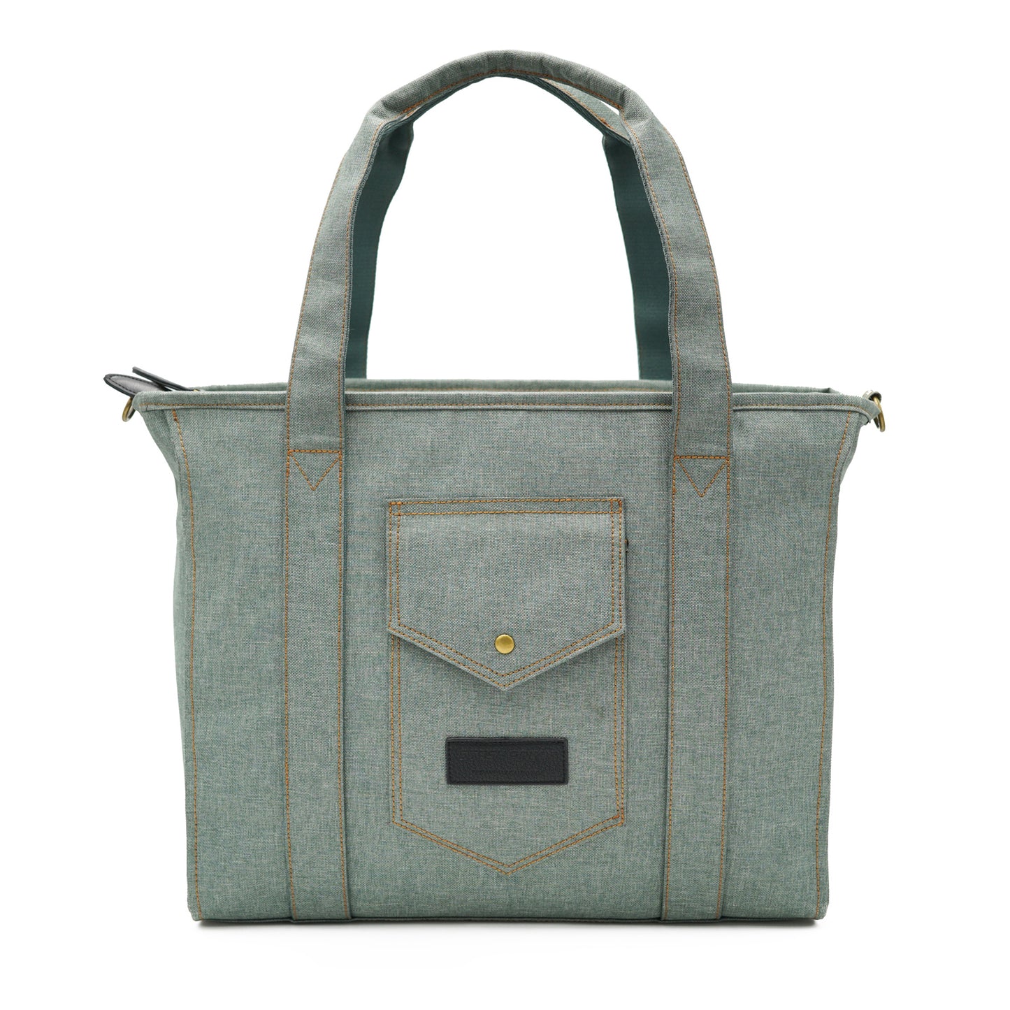 Front view of SMell Proof Tote bag by Stash Proof with handles up