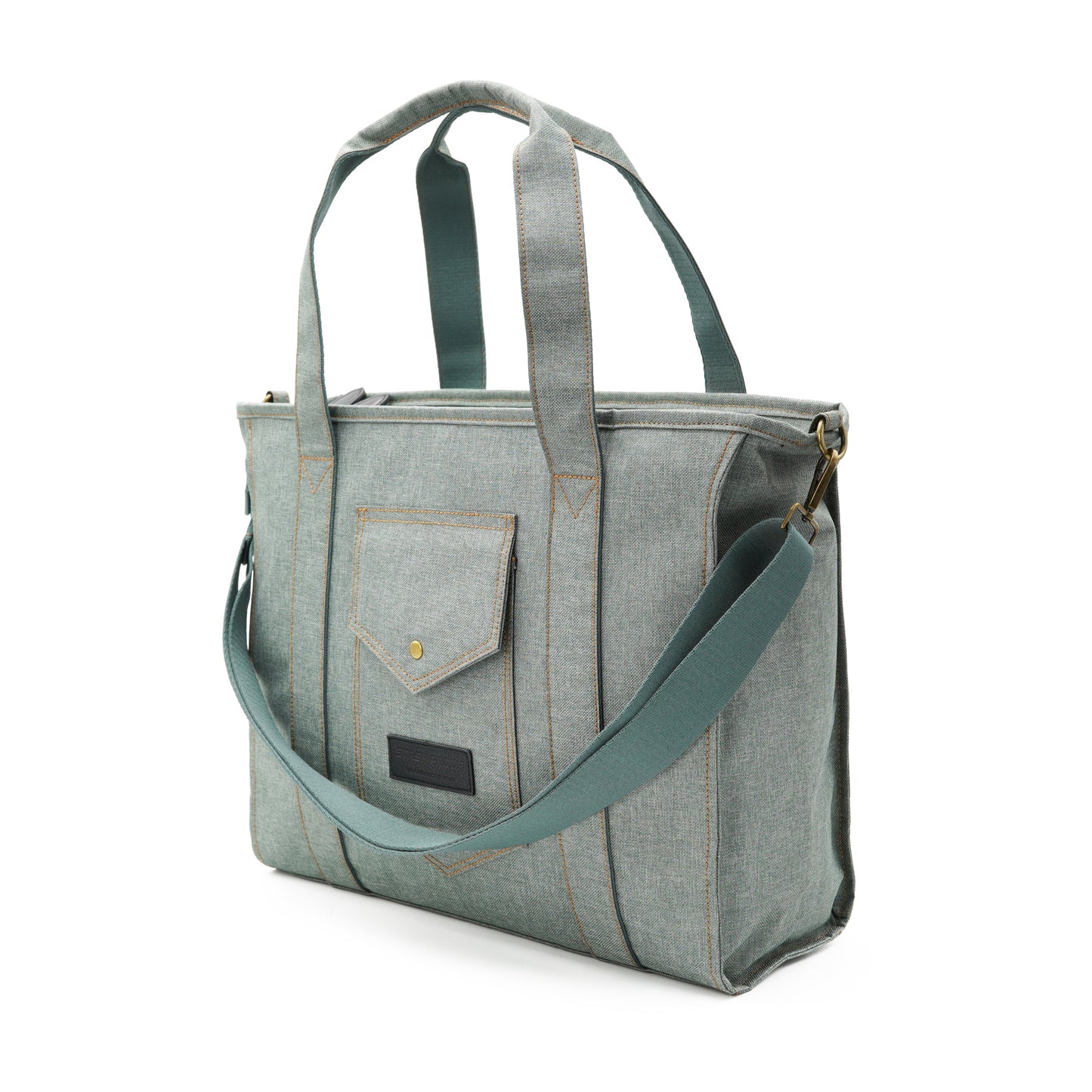 Side view of Tote bag with detachable crossbody shoulder strap