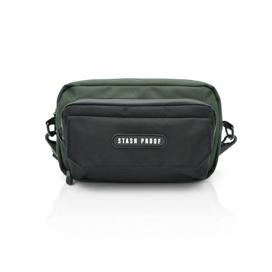 Flip Crossbody Bag in Green Black