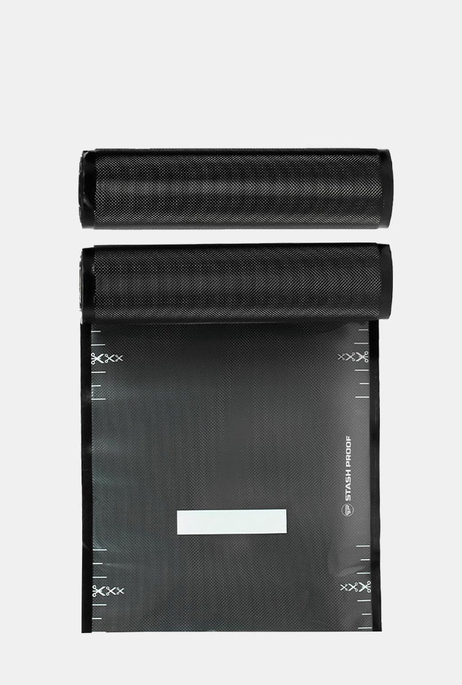 Two rolls of 11 inch by 25 foot vacuum seal rolls on white background