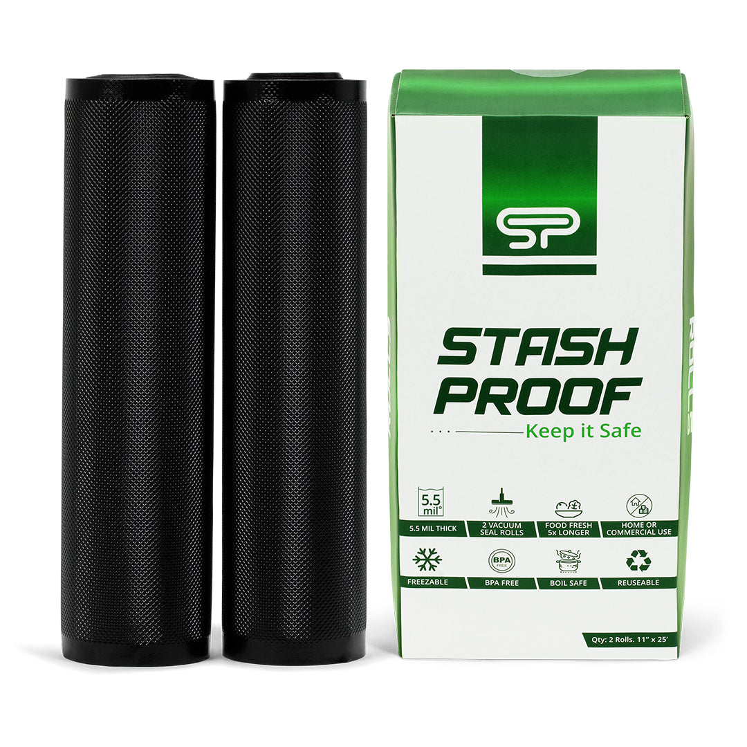 Thick Vacuum Seal Rolls 11 x 25' (2-Pack)- Stash Proof – STASH PROOF