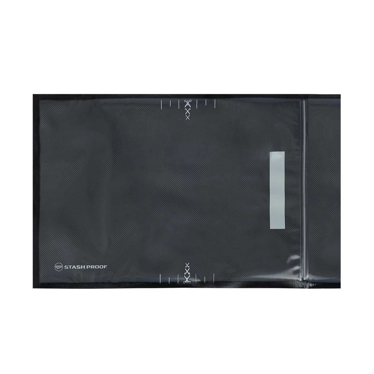 7 inch by 11 inch storage vacuum sealable bag on white background