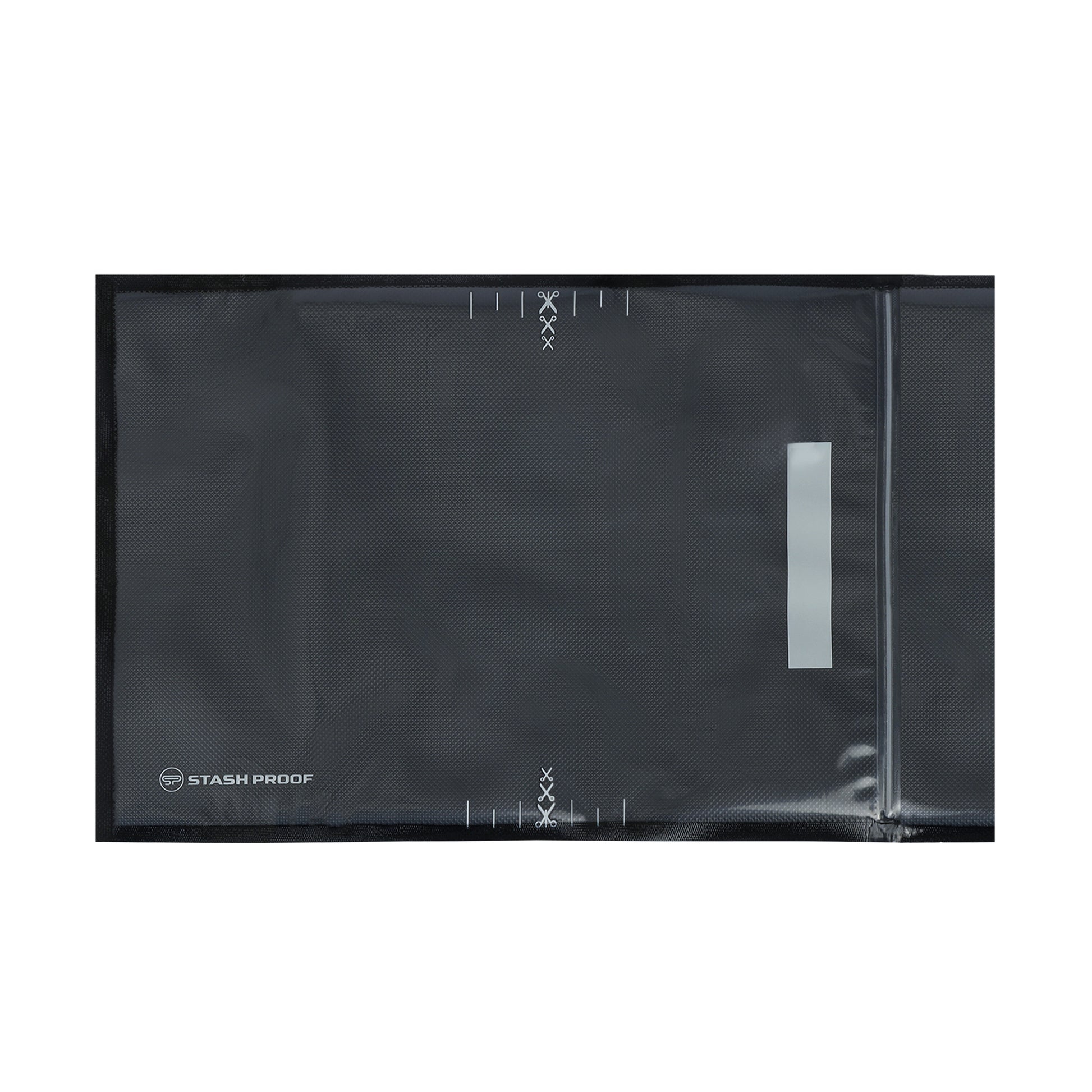 7 inch by 11 inch storage vacuum sealable bag on white background