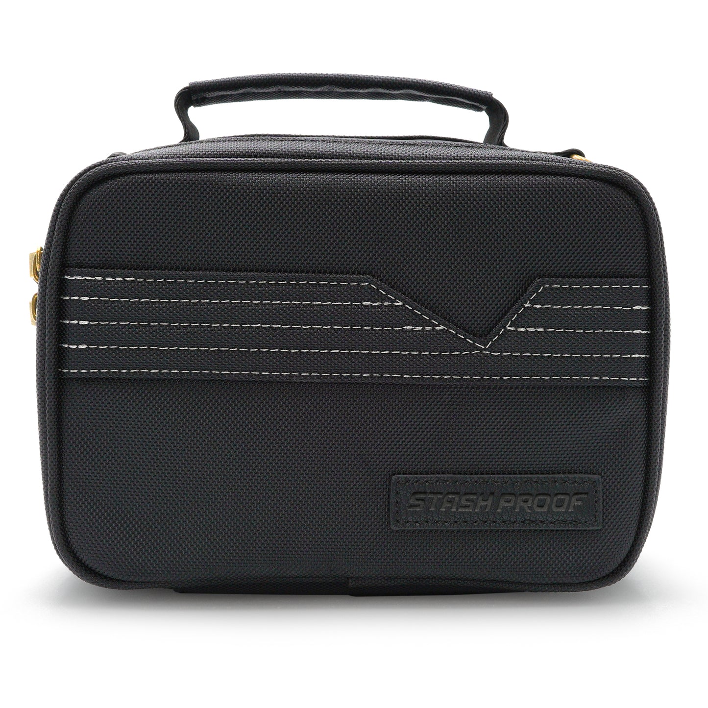 Black Stash Pack with Stash Proof label on a white background