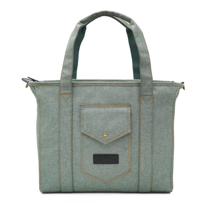Front view of SMell Proof Tote bag by Stash Proof with handles up