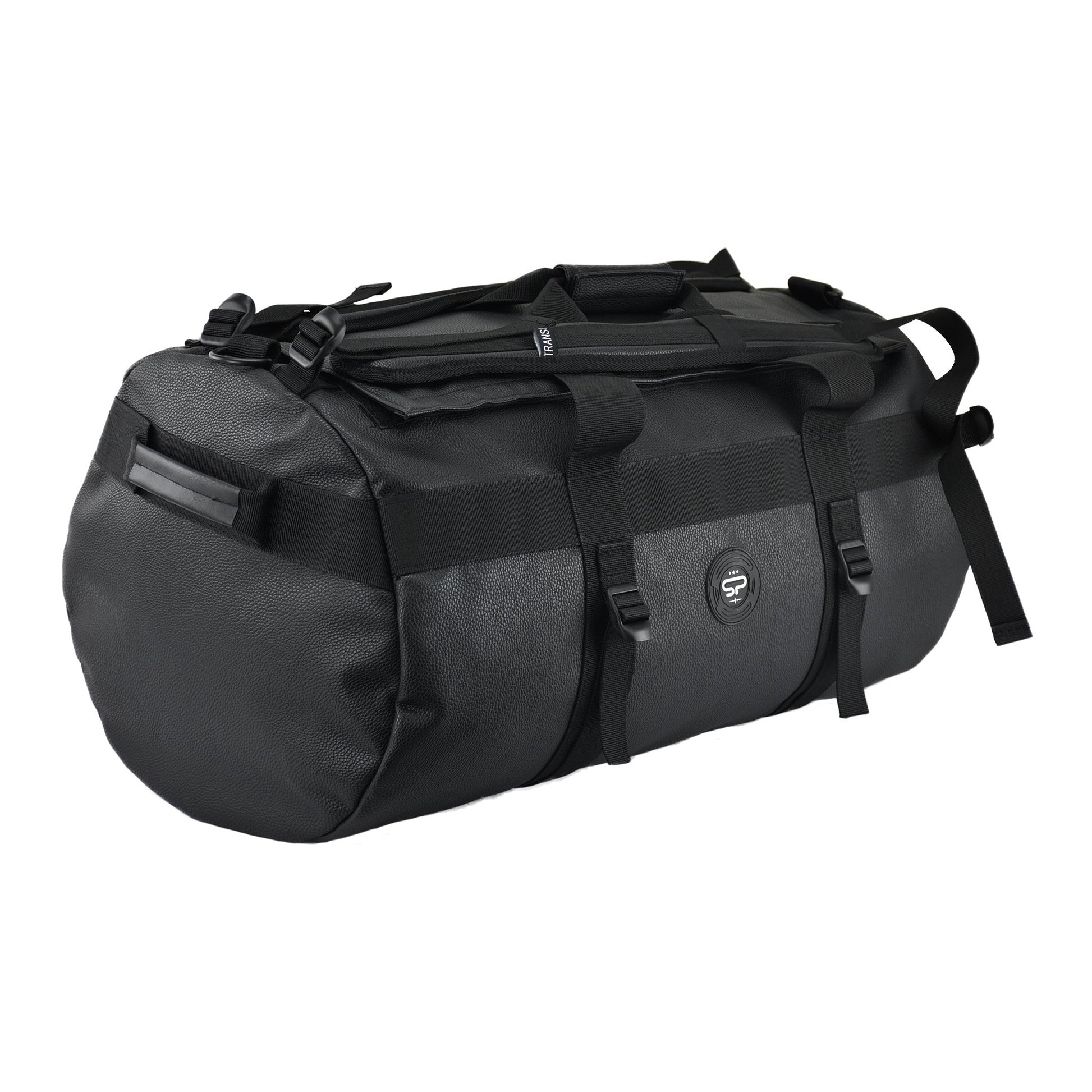 black and leather trans backpack Smell Proof Leather Duffel Bag Backpack L100